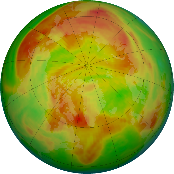 Arctic ozone map for 18 May 1980
